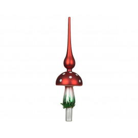 Üveg csúcsdísz "Gomba"