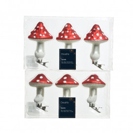 Gomba üvegdísz szett