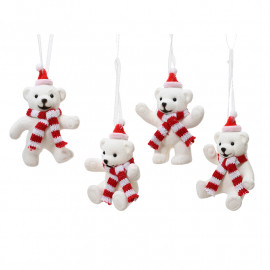 Jegesmedve dísz sállal