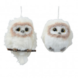 Bagoly dísz bolyhos 8 cm