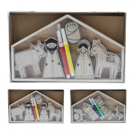 Festhető fa betlehem