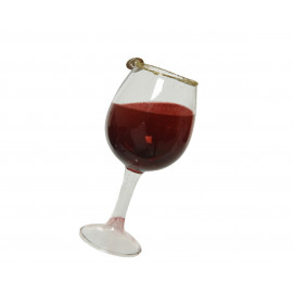 Borospohár üvegdísz