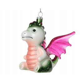 Sárkány üvegdísz