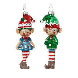 Üvegdísz "Manó" 14 cm