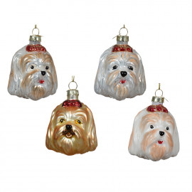 Üvegdísz "Kutyafej"