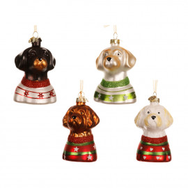 Üvegdísz kutya 8.8 cm