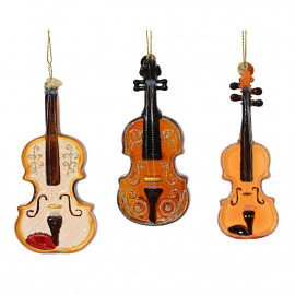 Üvegdísz "Hegedű"