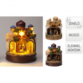 Betlehem mozgó-zenélő 22 cm