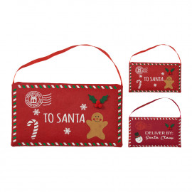 Dísz "Mikulás levele" textil