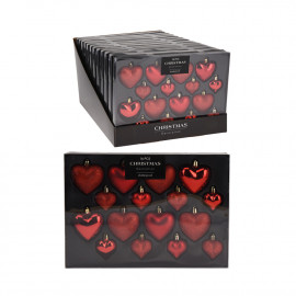 Szívecske dísz szett 16 db