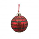 Üveggömb szett piros kockás